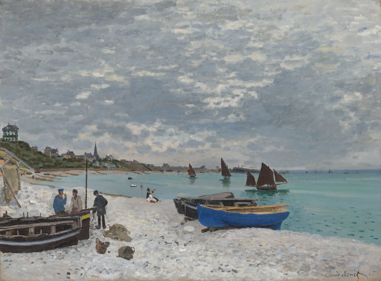 La spiaggia di Sainte-Adresse da Claude Monet