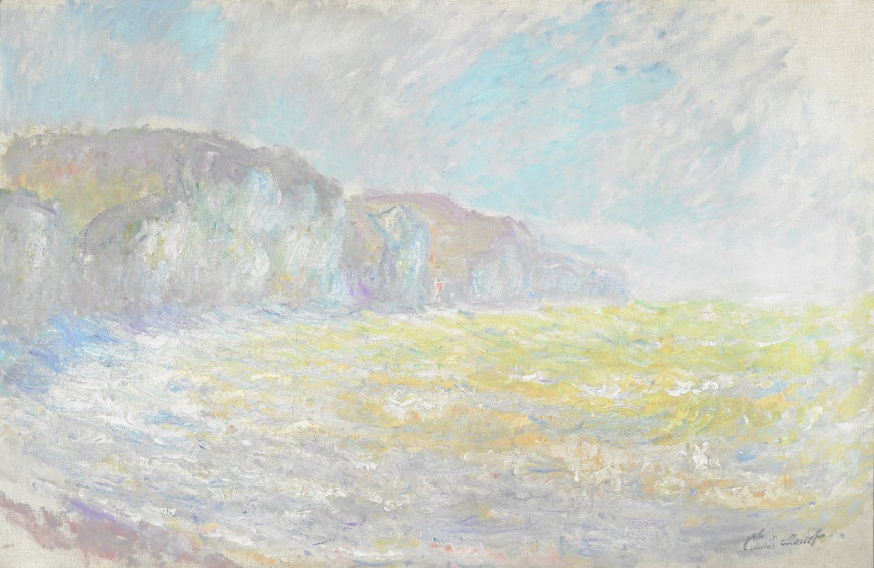 Le scogliere di Pourville, mare agitato da Claude Monet