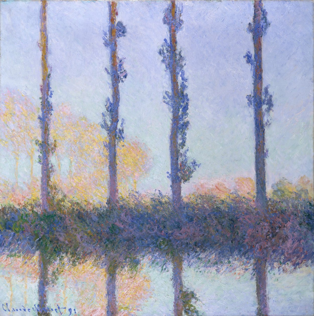 I quattro alberi, 1891 da Claude Monet