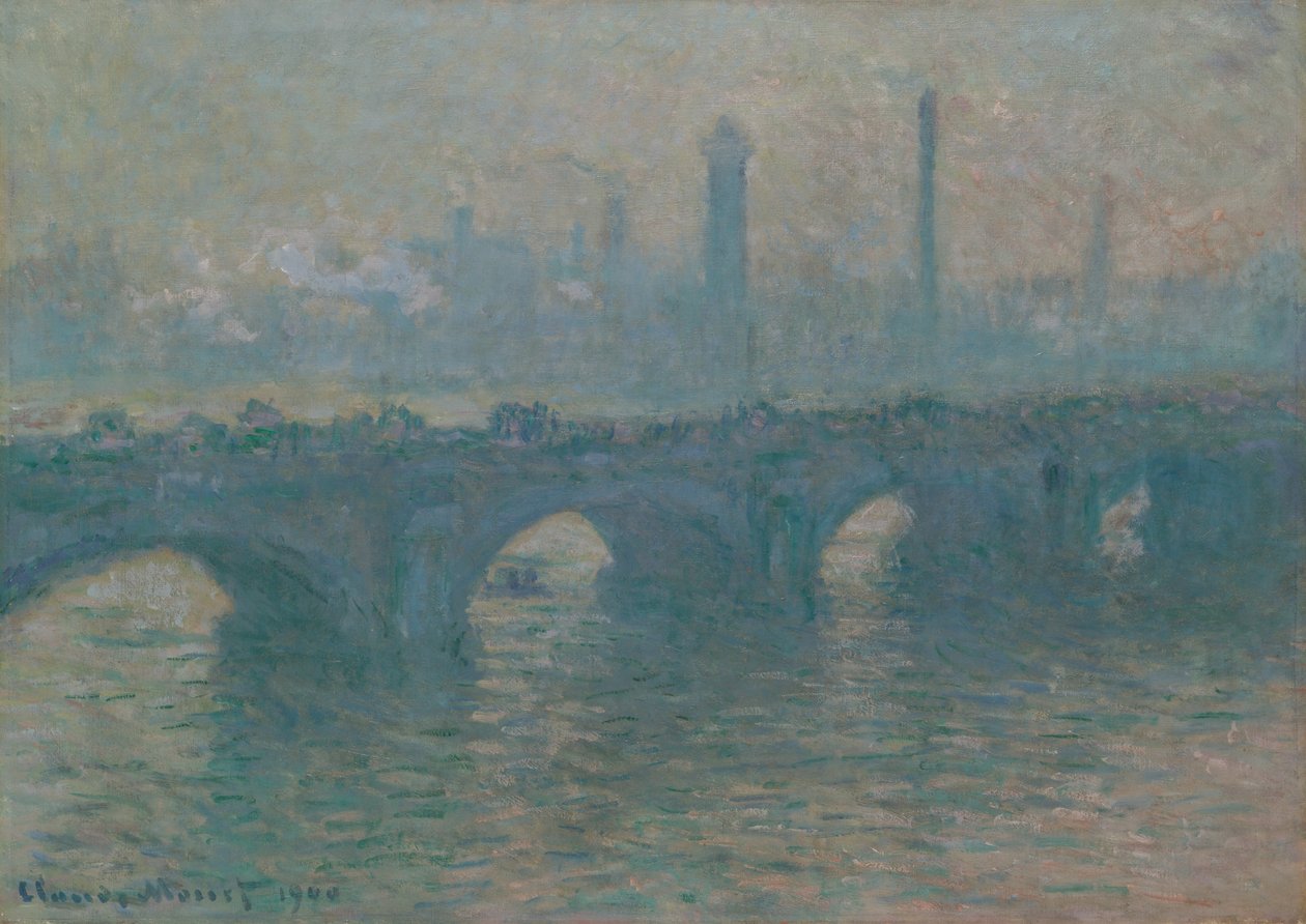 Ponte di Waterloo, tempo grigio da Claude Monet