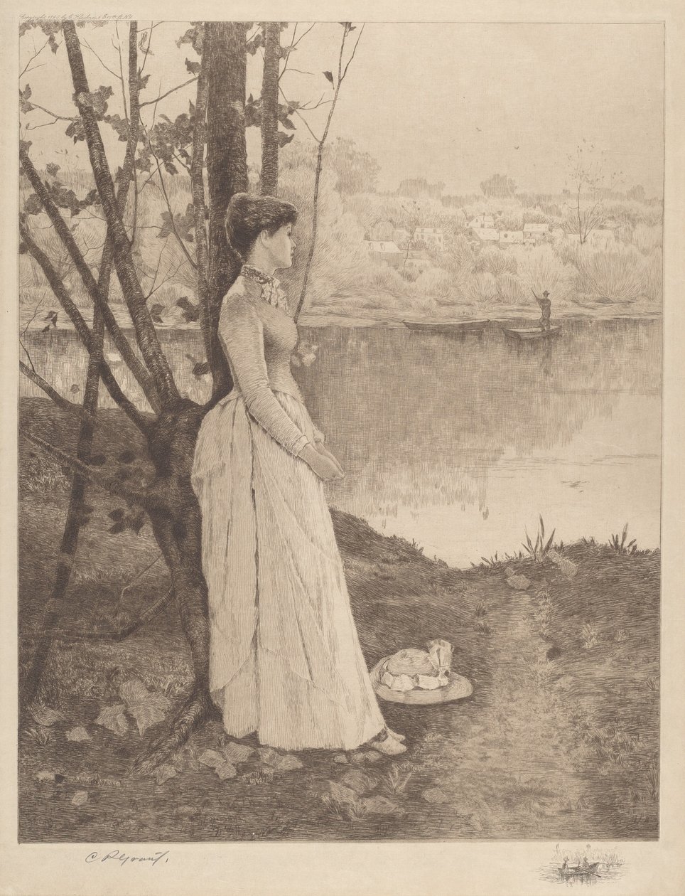 Senza Titolo (Signora su una Riva del Fiume) da Clement Rollins Grant