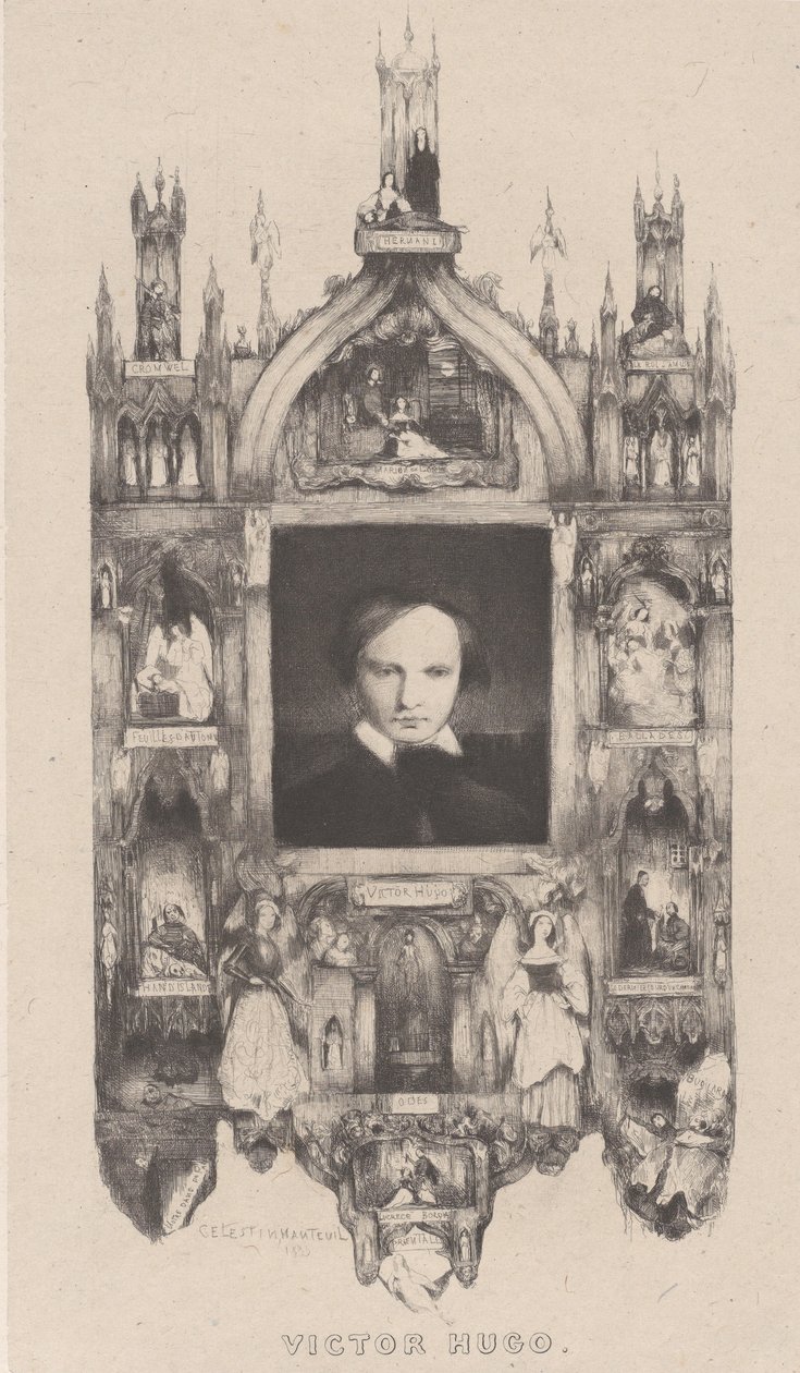 Ritratto di Victor Hugo da Célestin Nanteuil