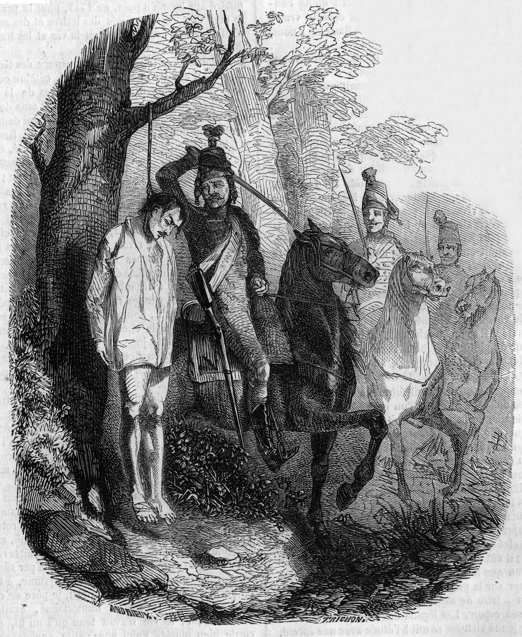 Claude Rameau catturato dagli ussari da Clément Auguste Andrieux