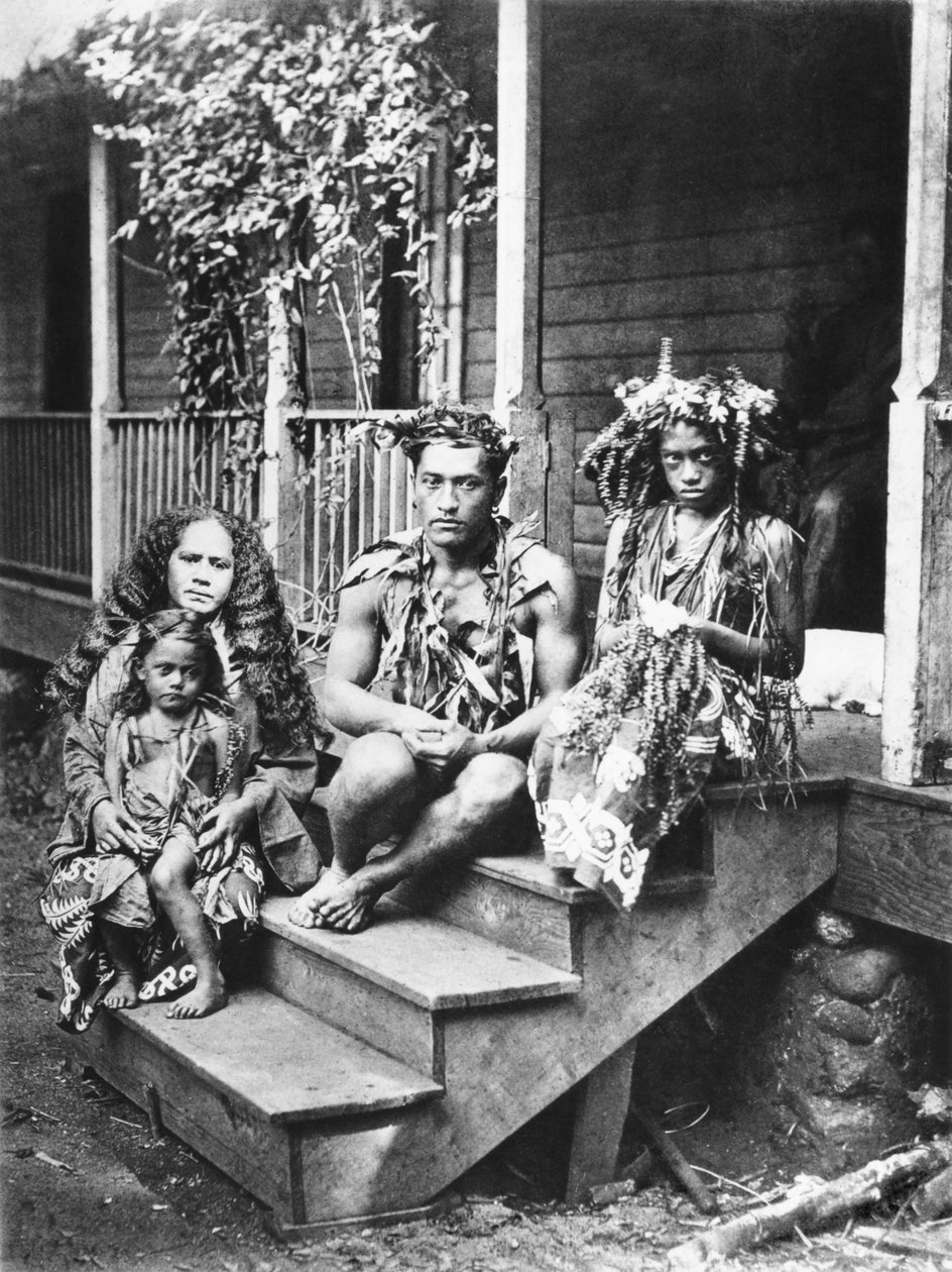 Famiglia tahitiana, illustrazione da 