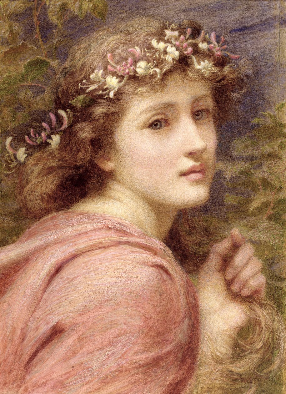 Con fiori nudi adornati delicatamente; i cui teneri riccioli tremano ad ogni piccolo soffio che sotto il cielo soffia, 1894 da Constance Phillott