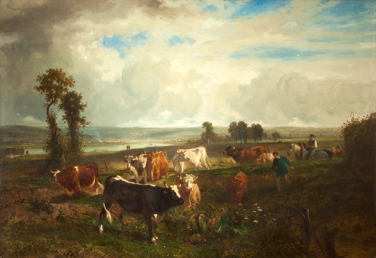 Paesaggio, Les Hauteurs de Suresnes, 1856 da Constant Emile Troyon
