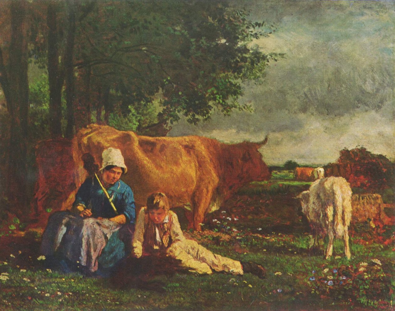 Tedesco: scena del pastore da Constant Troyon