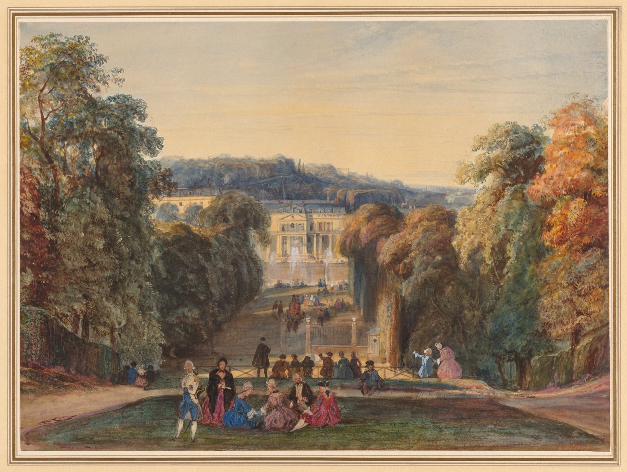Nel parco di Saint Cloud da Constant Troyon