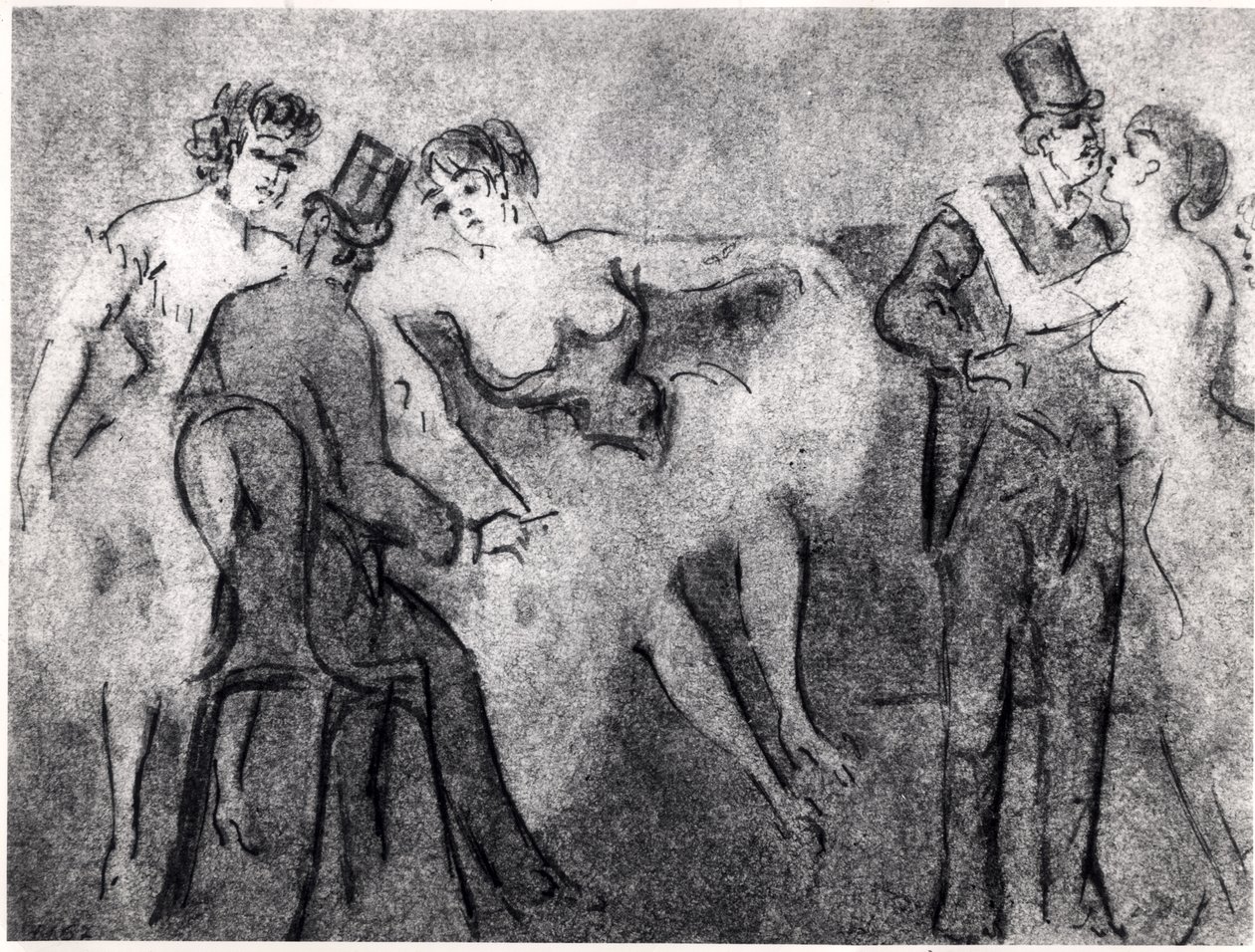 Al Bordello, c.1850 da Constantin Guys
