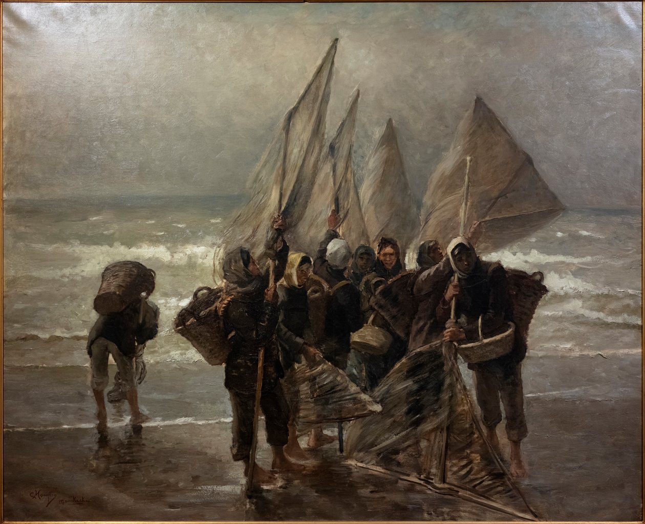 Pescatori di gamberi a Mariakerke da Constantin Emile Meunier