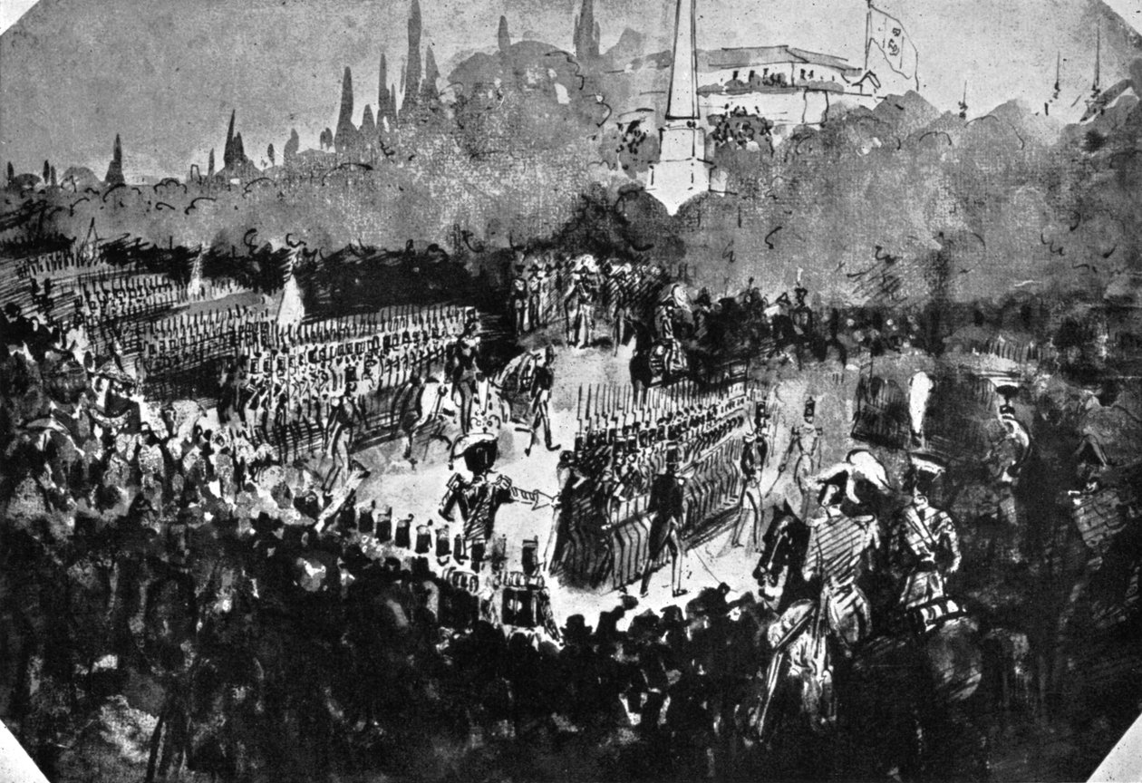 Una parata a Madrid, 1930 da Constantin Guys