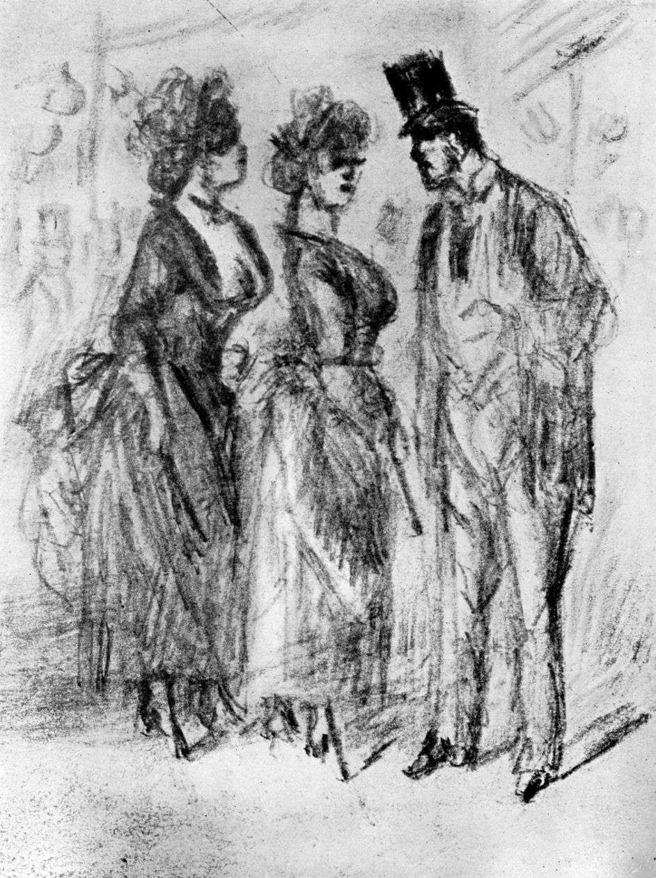 Au Promenoir, XIX secolo, 1930 da Constantin Guys