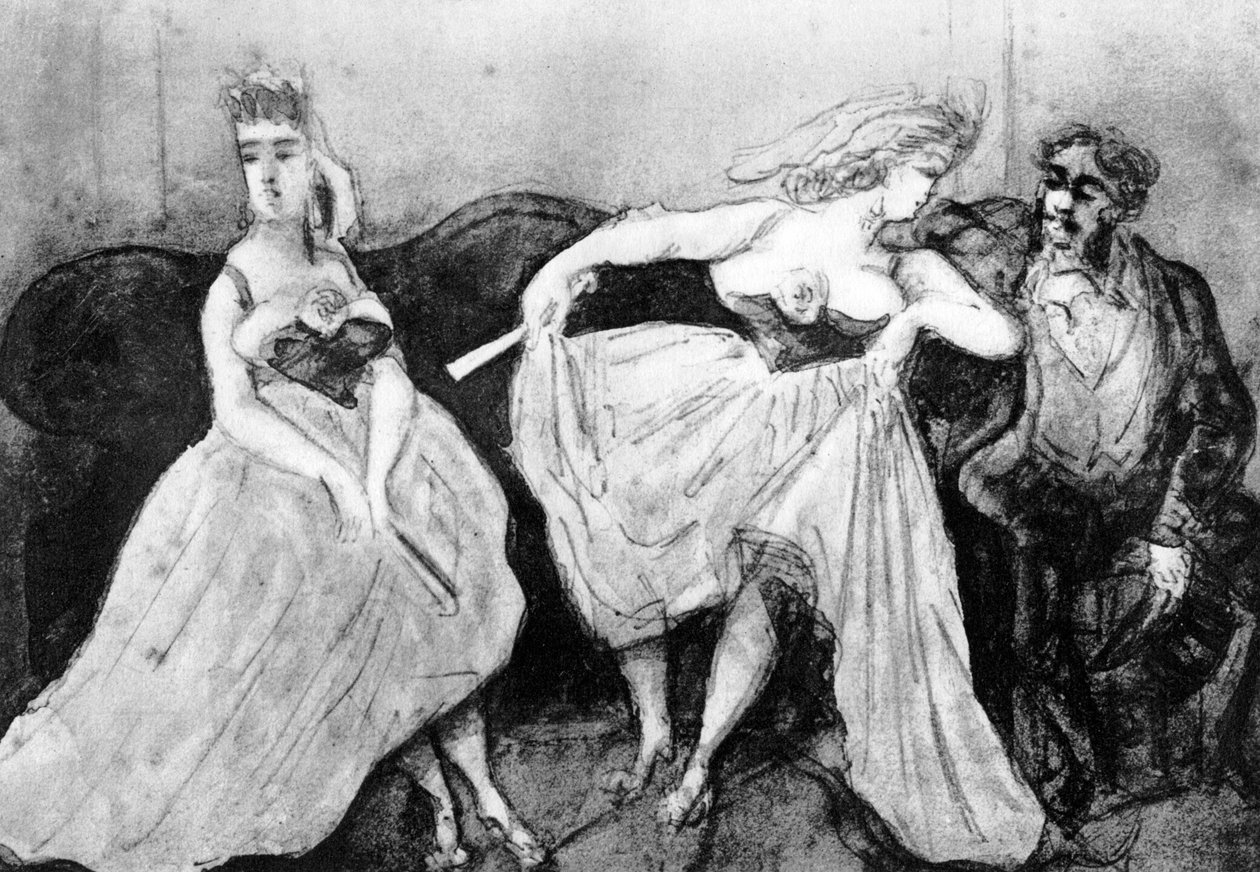 Conversazione, XIX secolo, 1930 da Constantin Guys