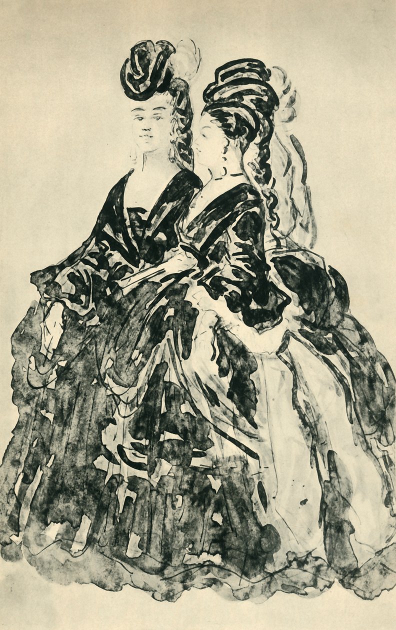 Deux Lorettes, metà-fine XIX secolo, 1943 da Constantin Guys