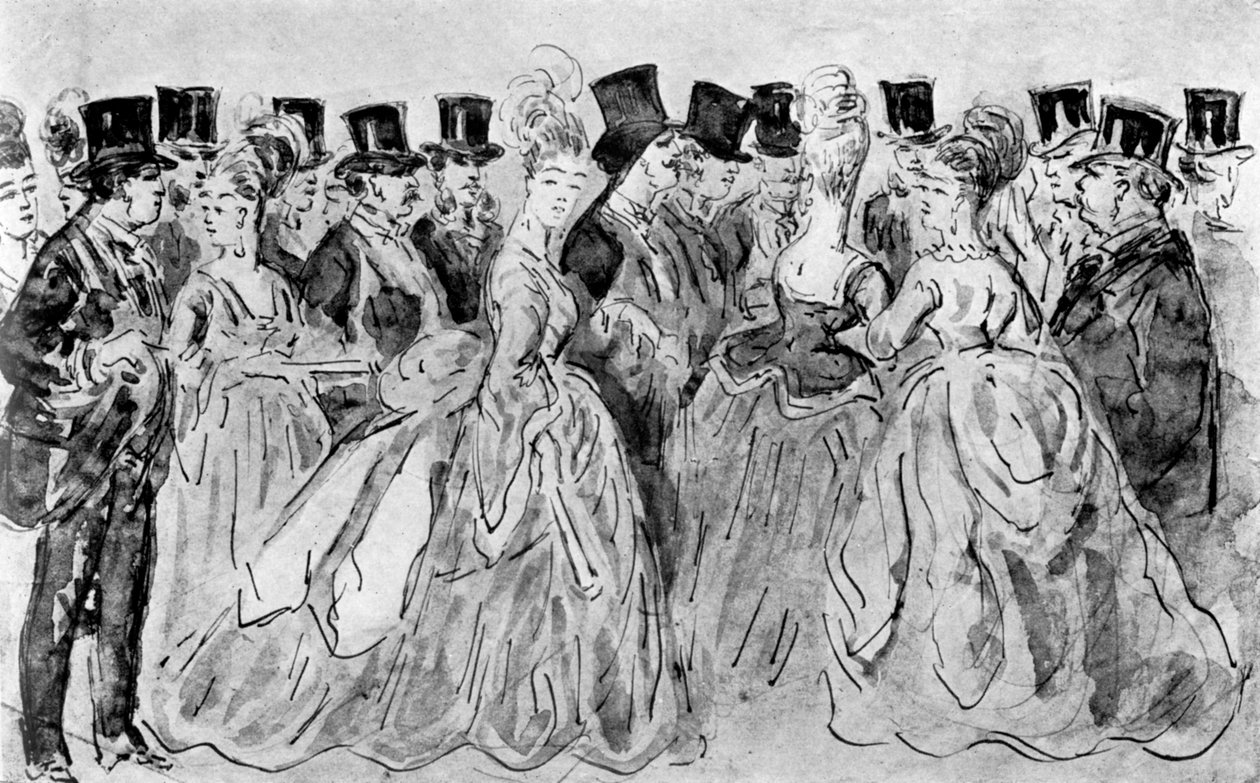 Le Promenoir, XIX secolo, 1930 da Constantin Guys