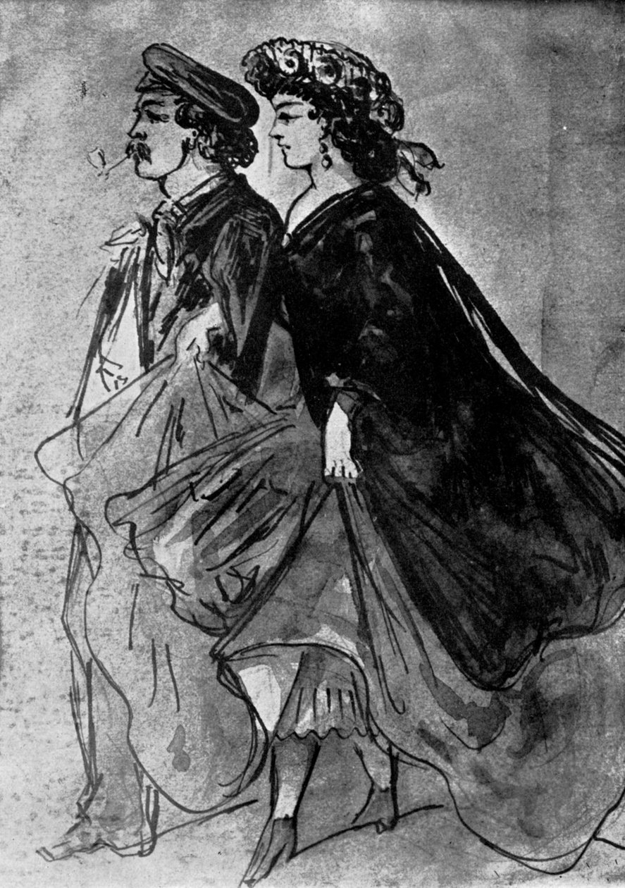 La Pipa, XIX secolo, 1930 da Constantin Guys
