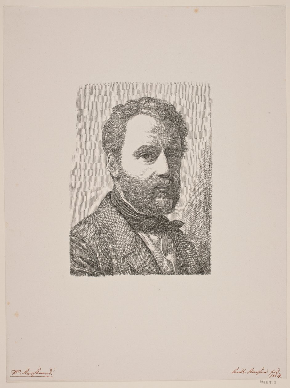 Ritratto di Wilhelm Marstrand da Constantin Hansen