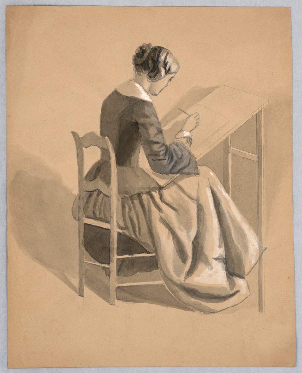 Una donna che disegna da Cooper Union Art School