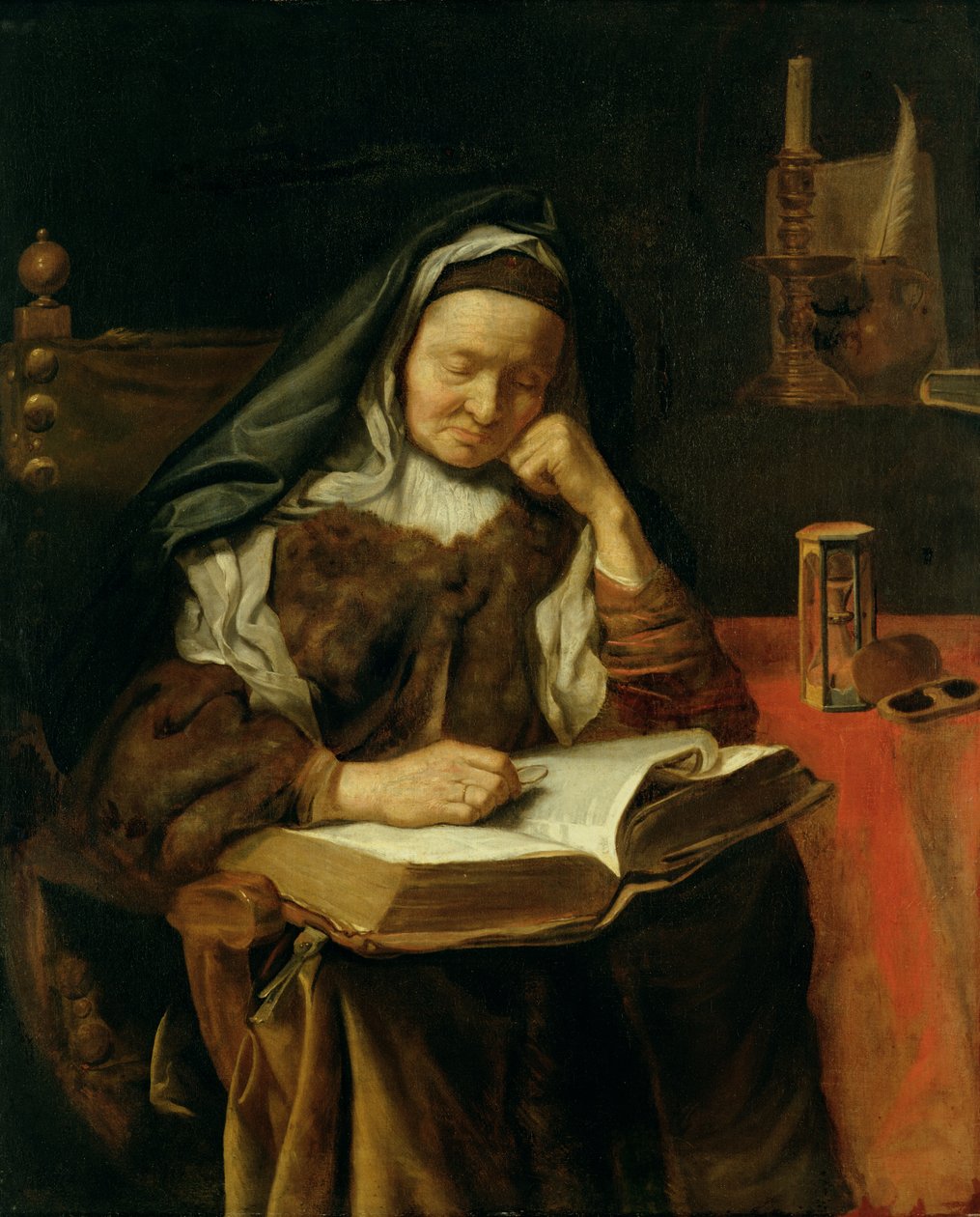 Vecchia donna che dorme da Cornelis Bisschop