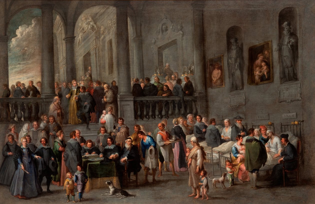 Visitare i malati da Cornelis de Wael