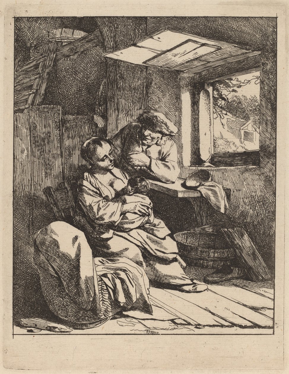 La giovane madre da Cornelis Pietersz Bega