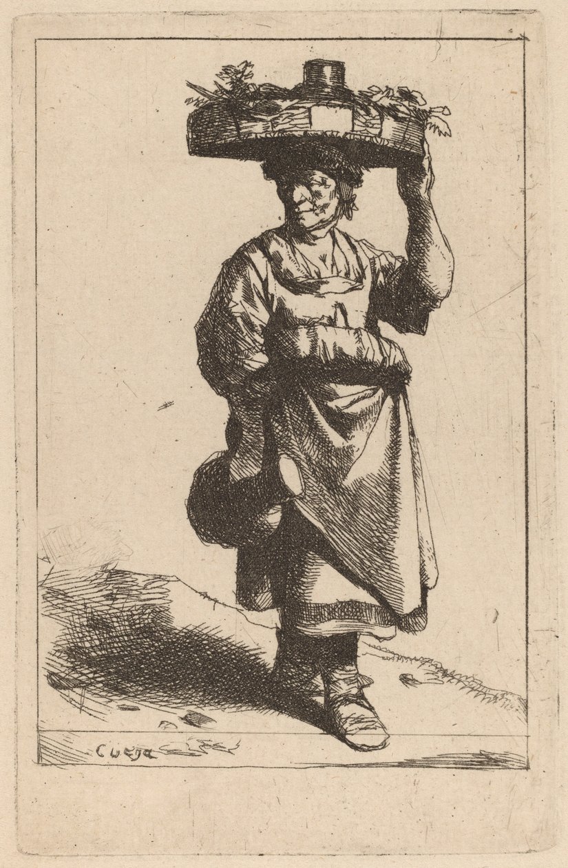 Donna con un cesto da Cornelis Pietersz Bega