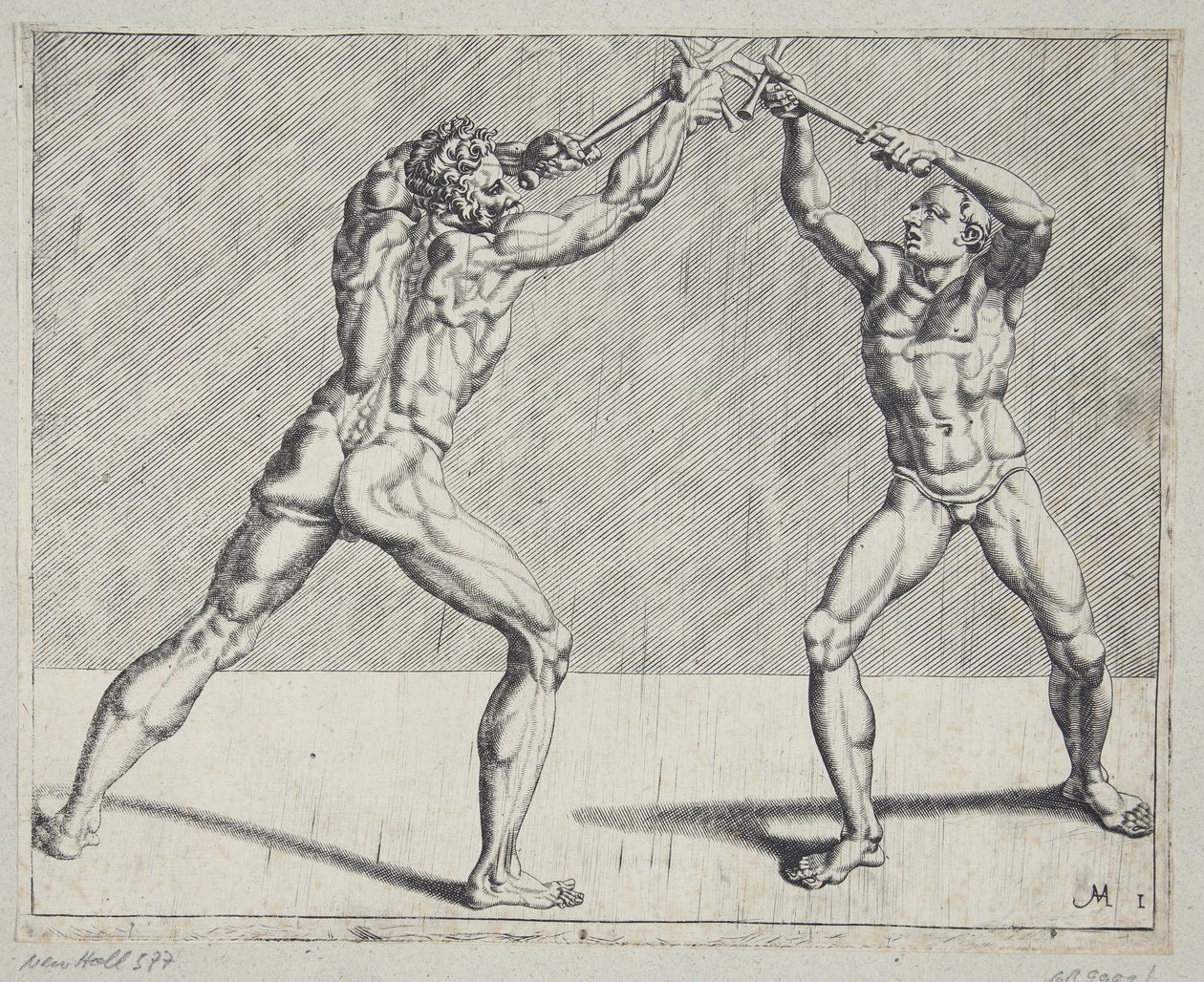 Due schermidori da Cornelis Bos