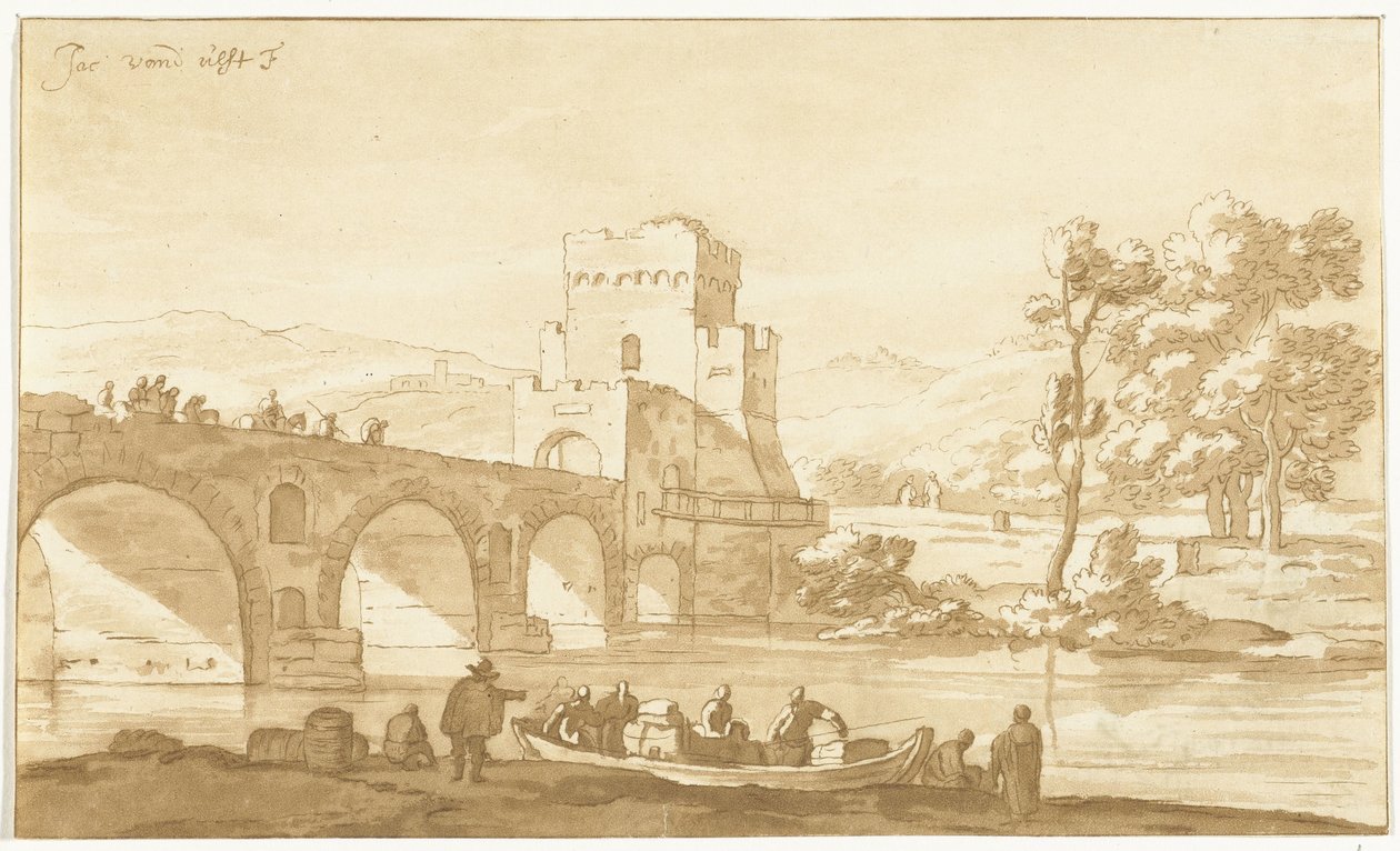 Ponte Molle a Roma da Cornelis Brouwer