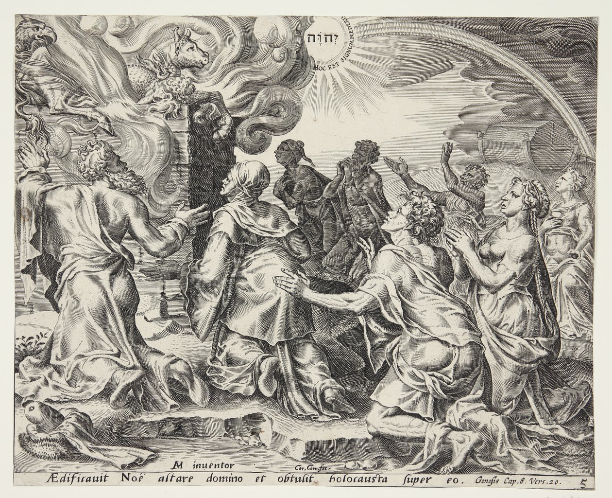 Il sacrificio di Noè da Cornelis Cort