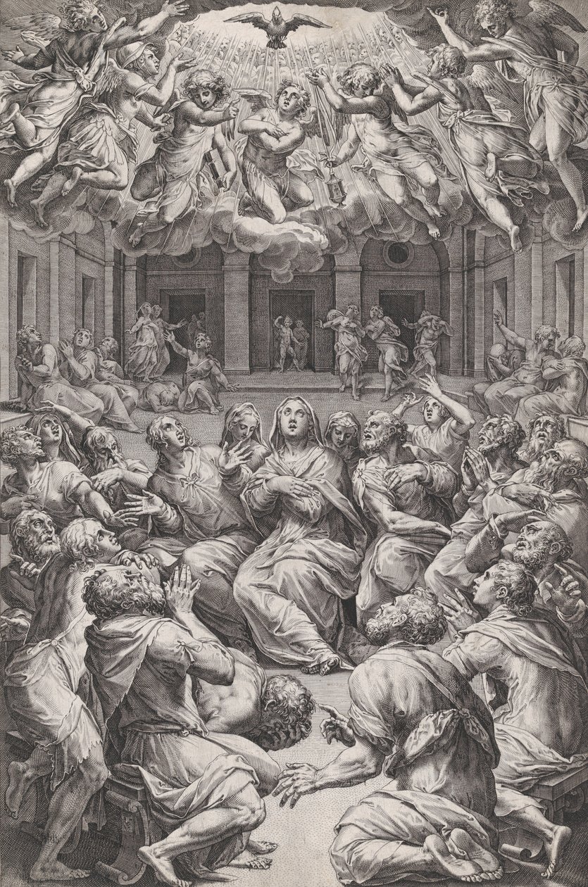 La Pentecoste da Cornelis Cort