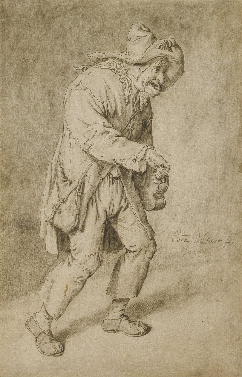 Suonatore di ghironda da Cornelis Dusart