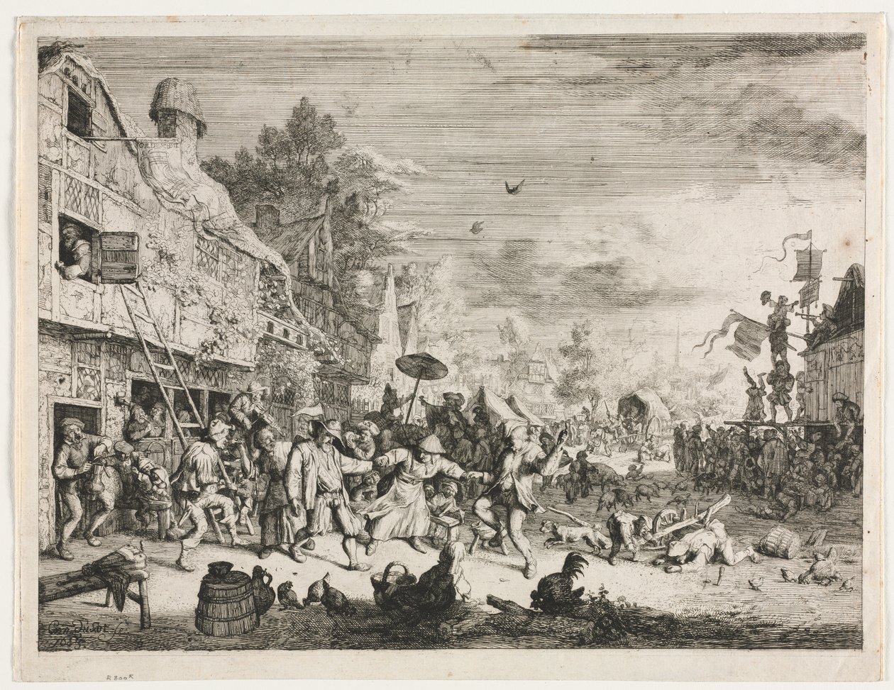 Fiera del villaggio da Cornelis Dusart