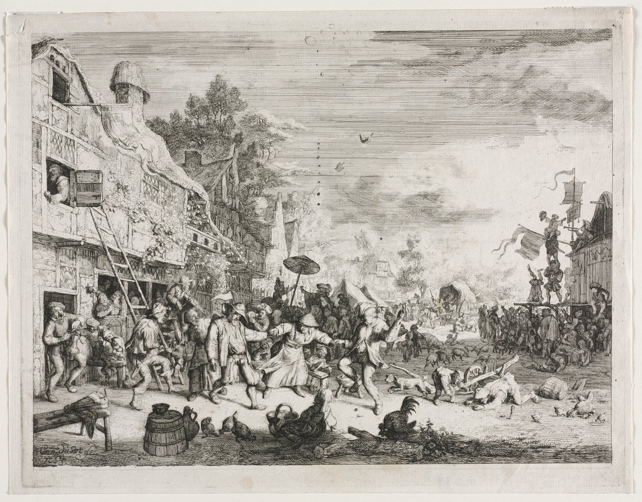 Fiera del villaggio da Cornelis Dusart