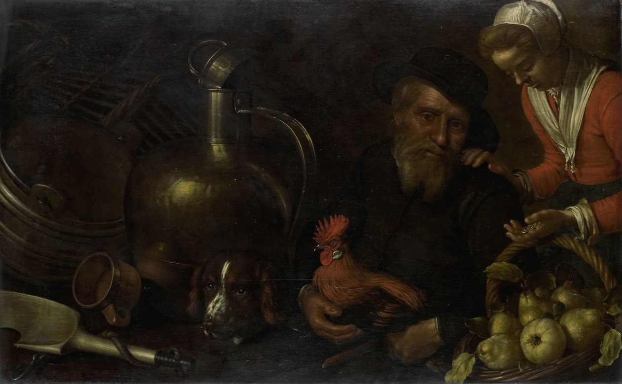 Il venditore di pollame da Cornelis Jacobsz. Delff