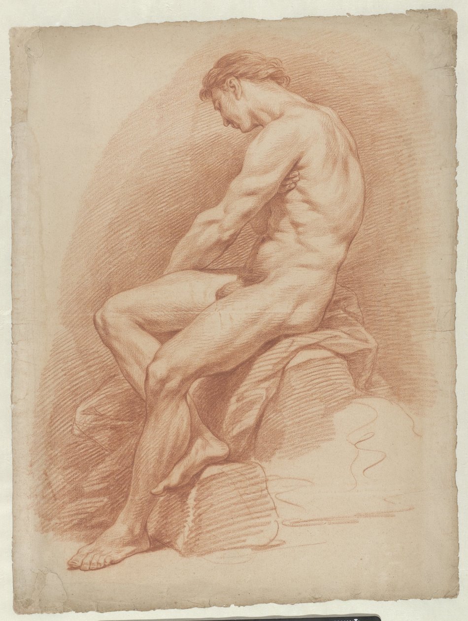 Nudo maschile seduto da Cornelis Joseph d