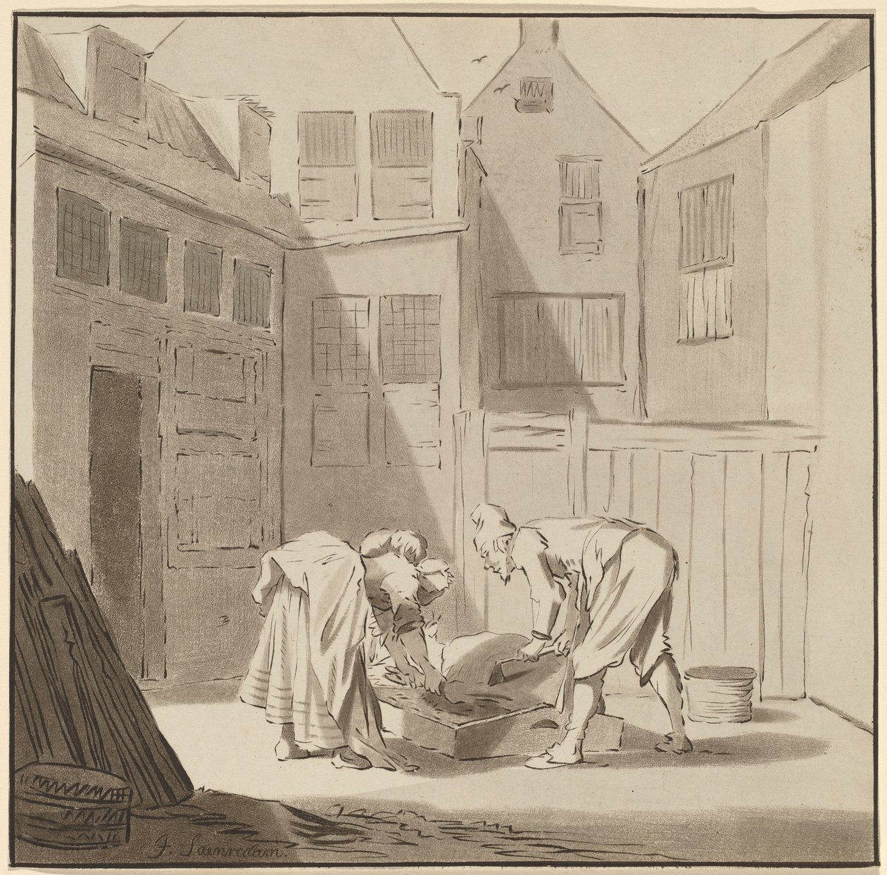 Macellai di maiali da Cornelis Ploos van Amstel