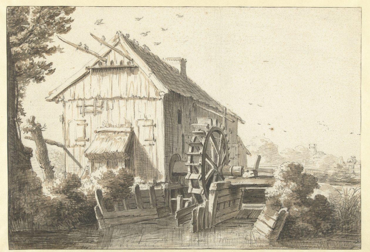 Mulino ad acqua da Cornelis Saftleven (attributed to)