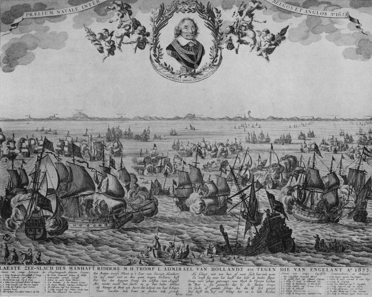 Battaglia di Scheveningen, c1653 da Cornelis Visscher