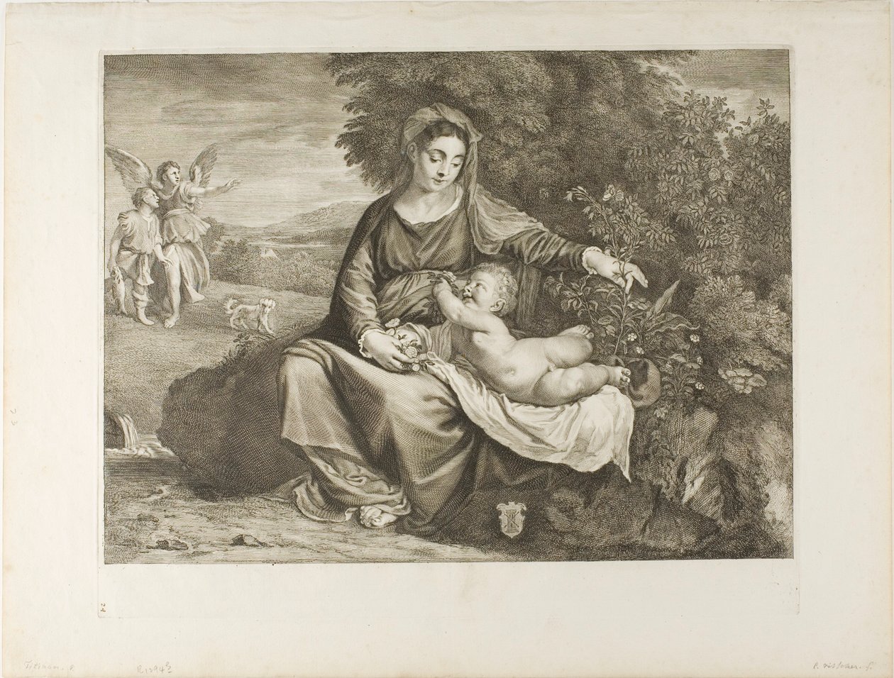 Madonna con bambino da Cornelis Visscher