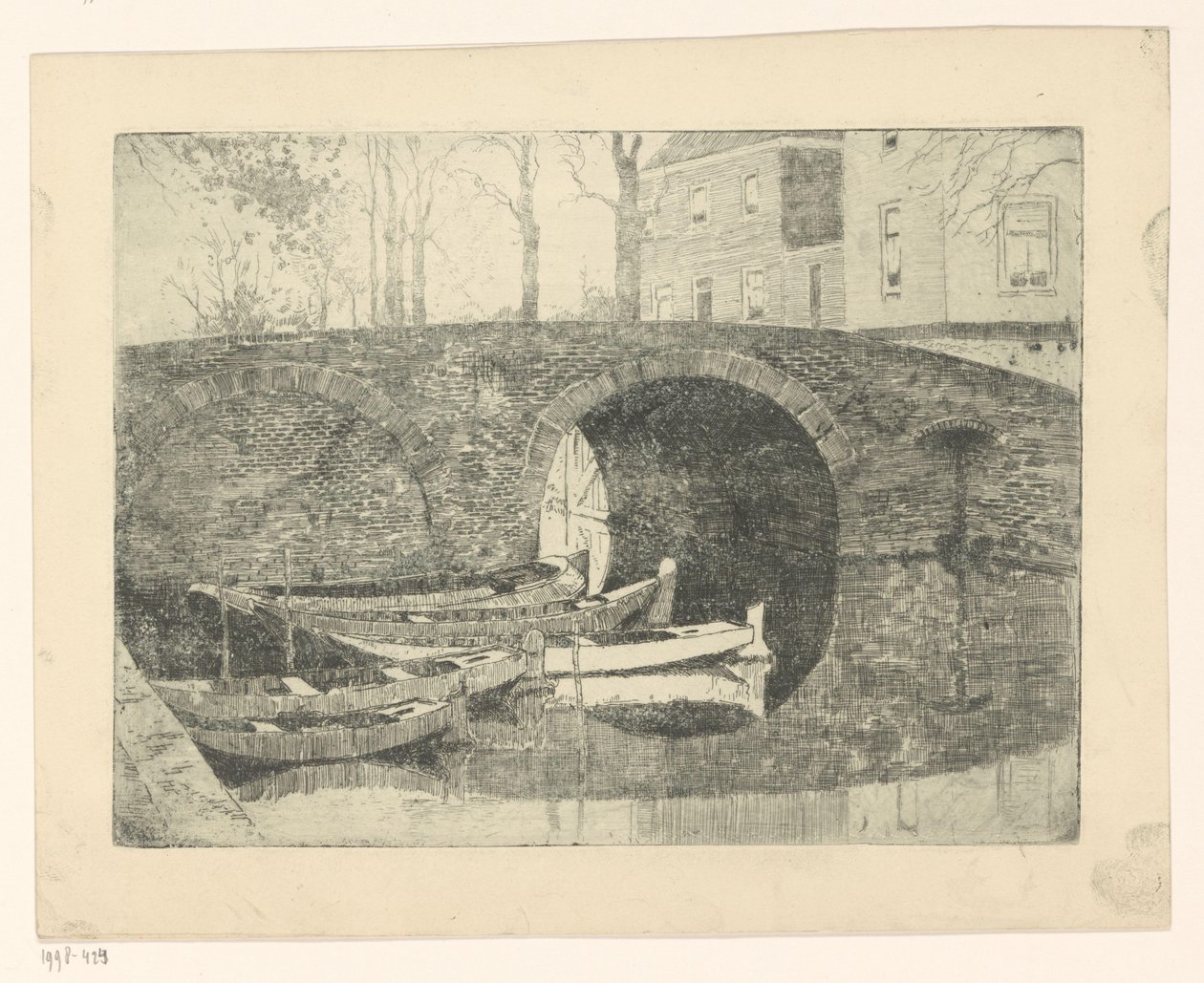 Ponte su un canale da Cornelis Vreedenburgh