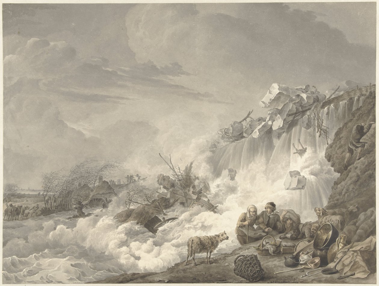 Rottura di una diga da Cornelis van Hardenbergh