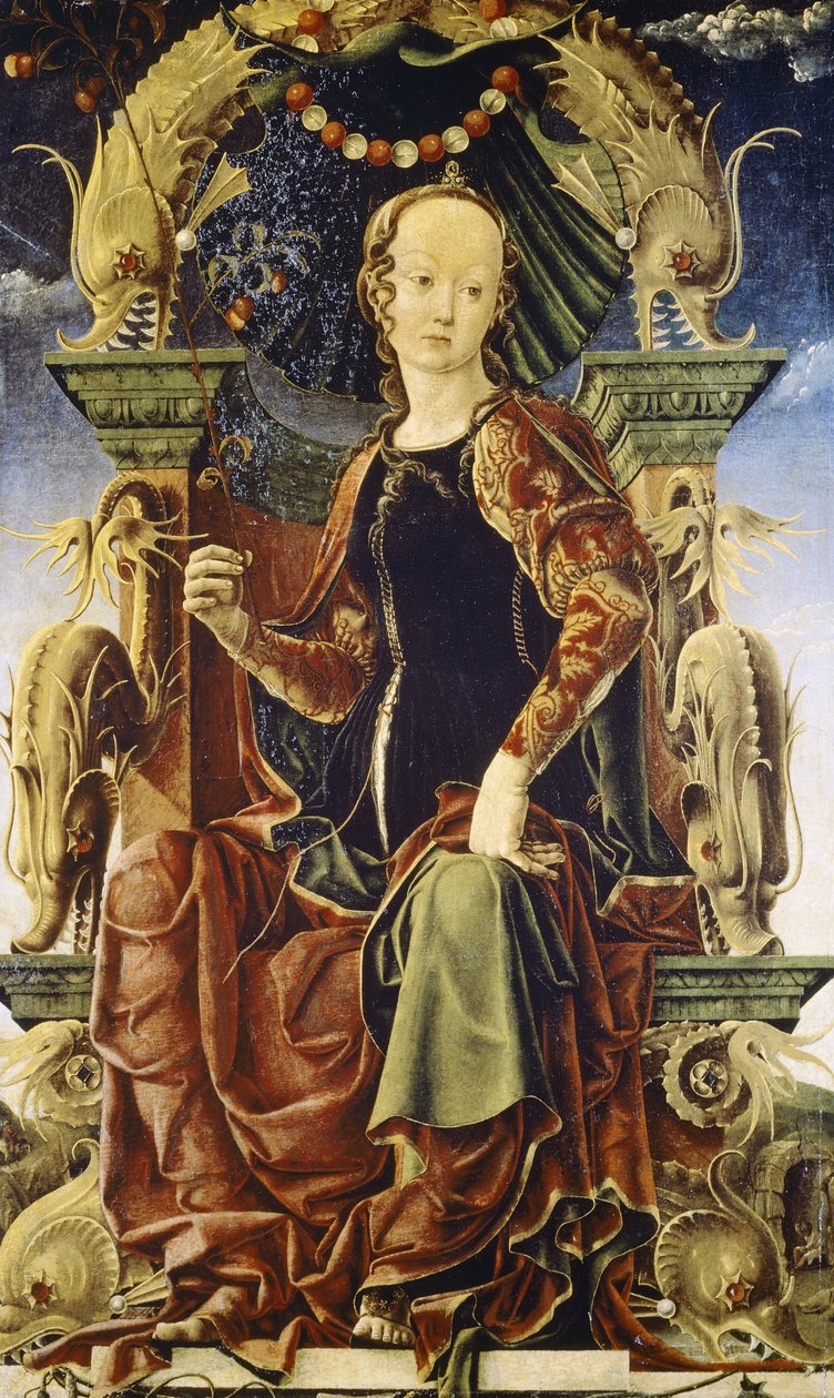 Una musa, possibilmente Calliope da Cosimo Tura