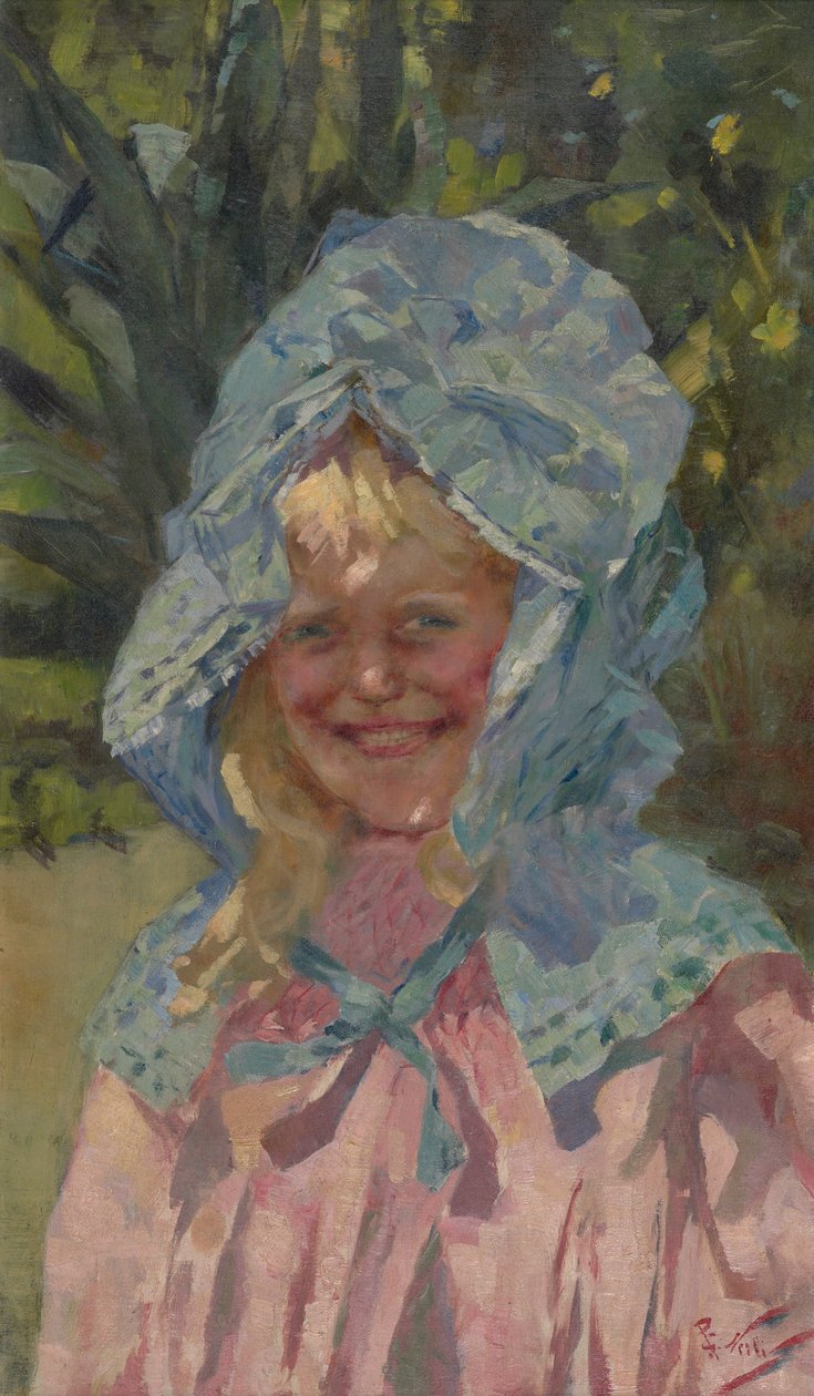 Ragazza con cappello da sole da Count Girolamo Pieri Nerli