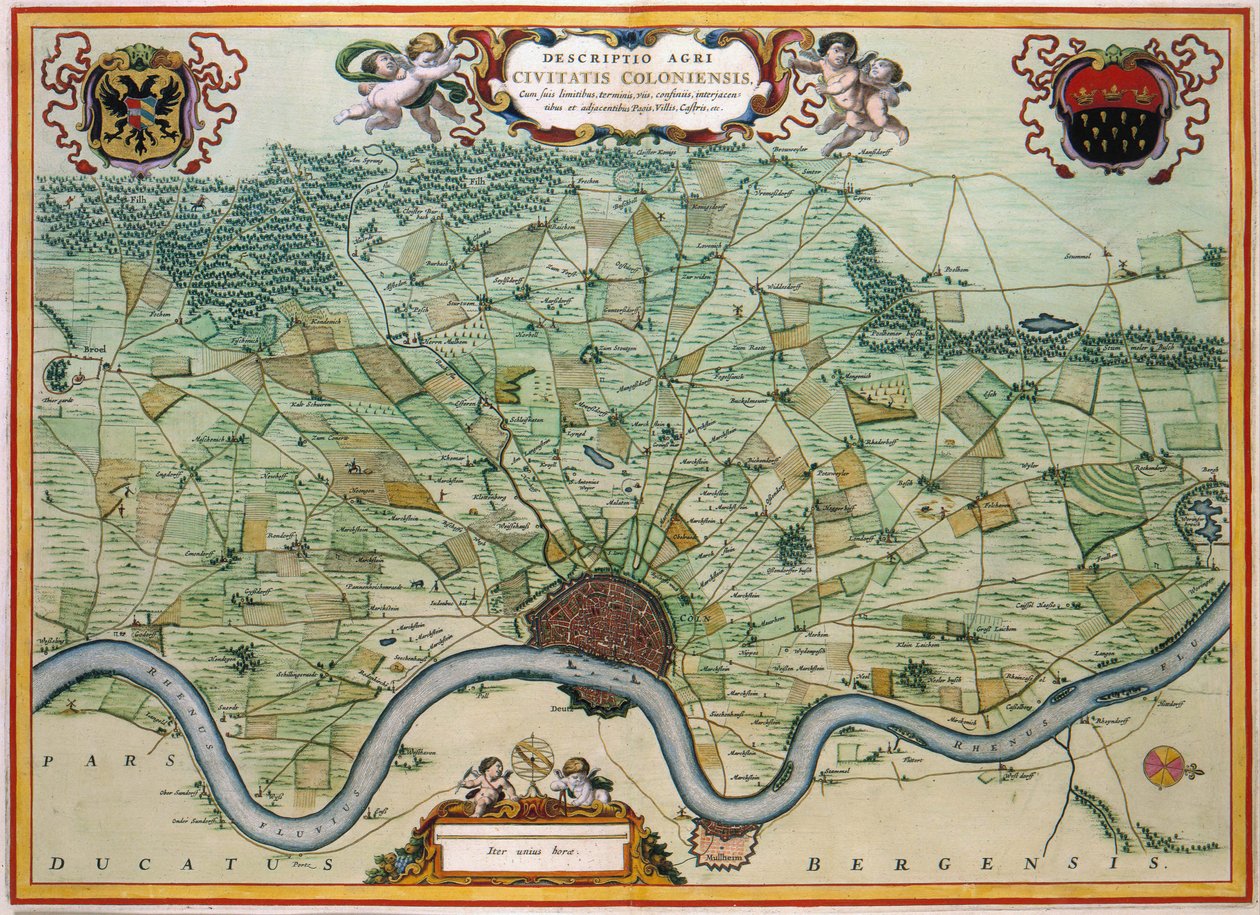 Köln - Mappa da Johannes and Mortier, Cornelis Covens