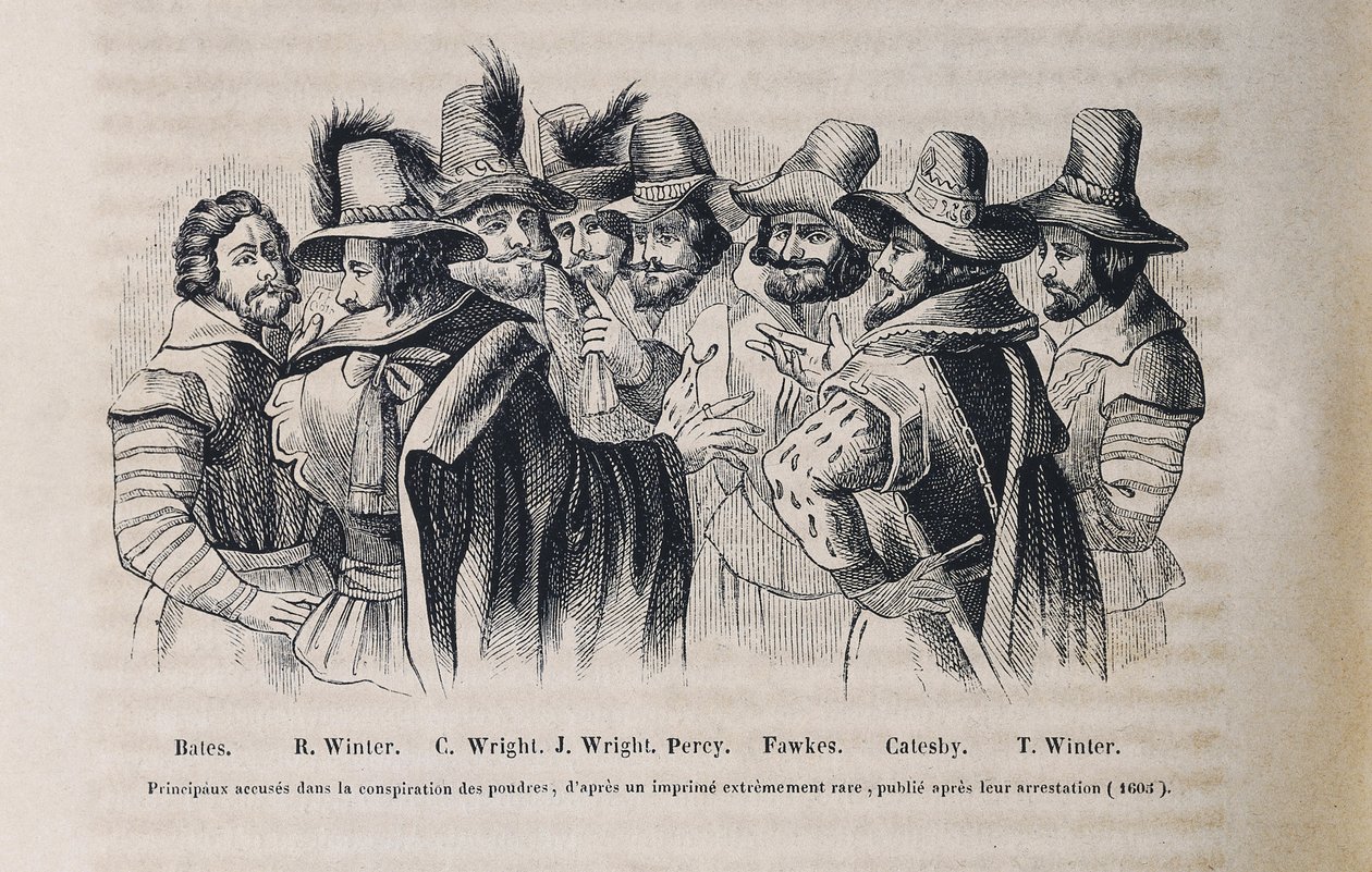 Congiura delle polveri (incisione) da Crispin I de (after) Passe