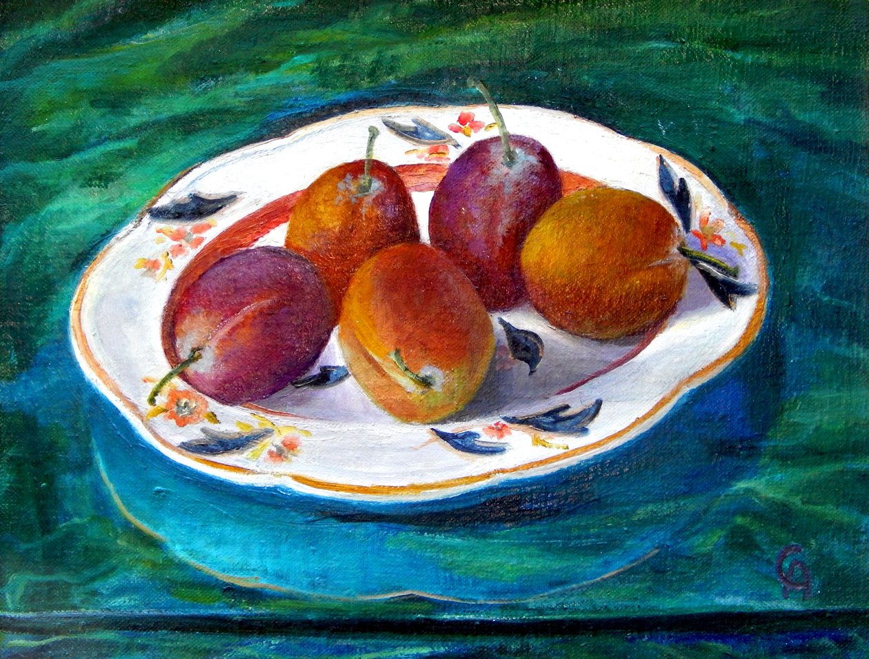 Frutta su un piatto di Staffordshire, 2013 da Cristiana Angelini