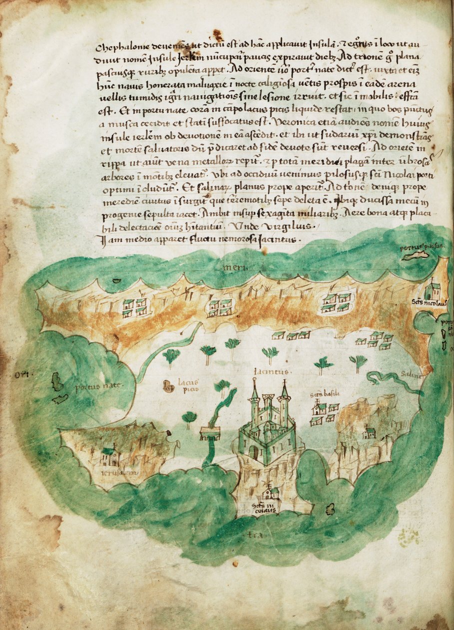 Carta di Zante, c.1420 da Cristoforo Buondelmonti