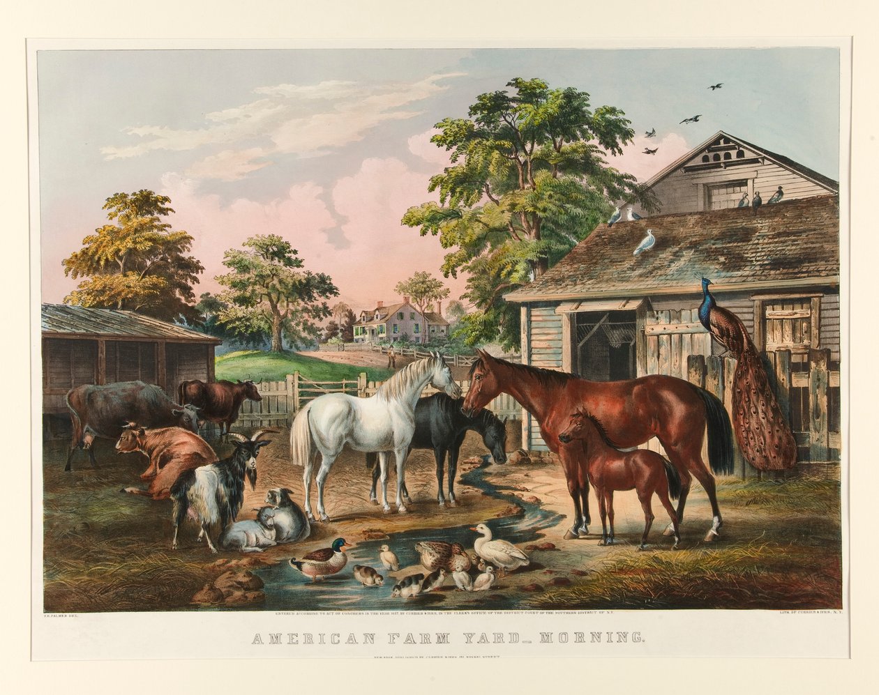 Cortile della Fattoria Americana - Mattina da Currier and Ives