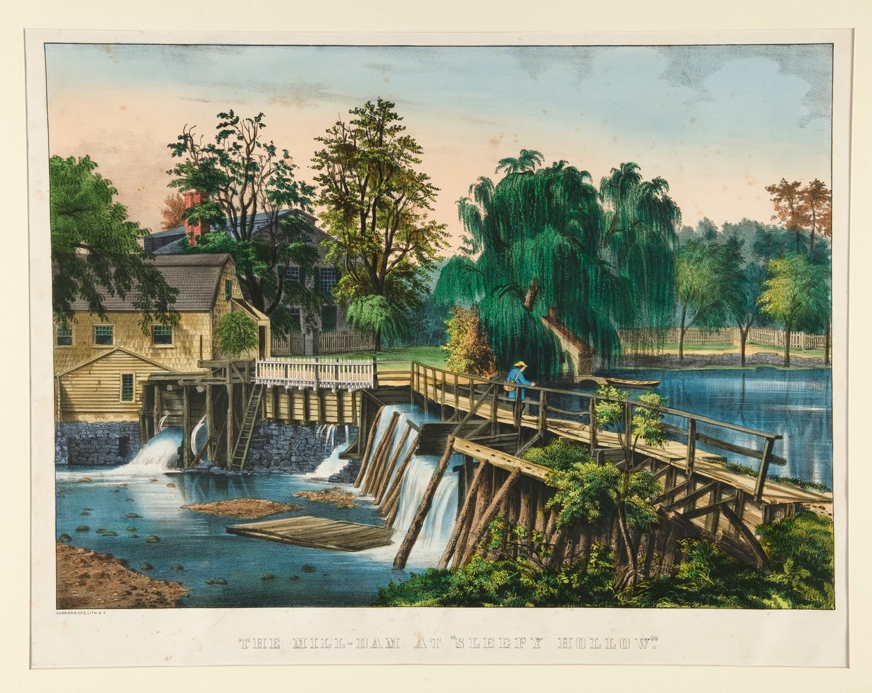 La diga del mulino da Currier and Ives