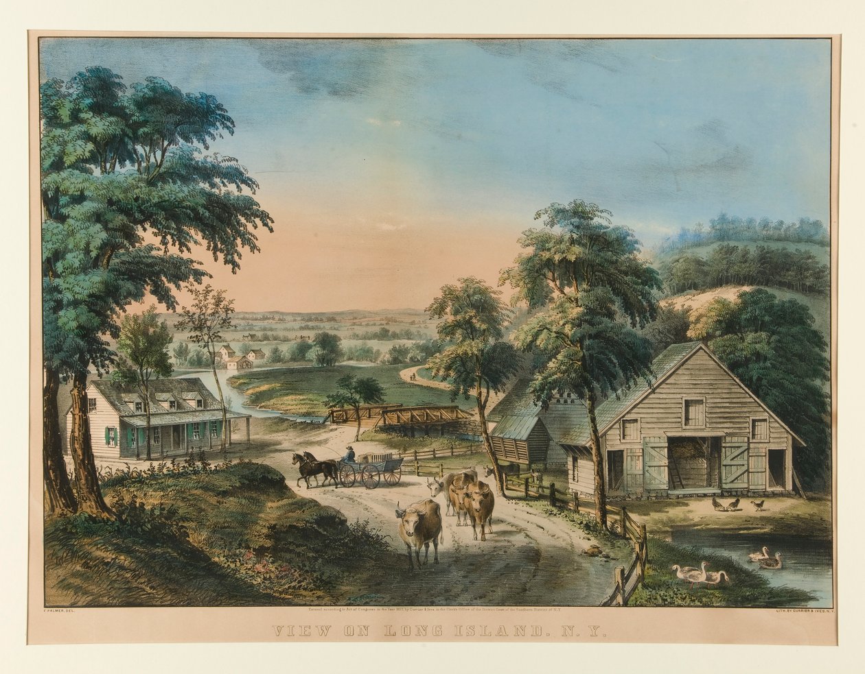 Veduta di Long Island, N.Y. da Currier and Ives